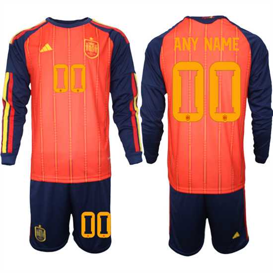 Men's Spain Custom Any Name And Number National Team FIFA x World Cup 2026 Long Sleeve Home Red On Field Jerseys,We sell and wholesale Men's Spain Custom Any Name And Number National Team FIFA x World Cup 2026 Long Sleeve Home Red On Field Jerseys on line form chian!