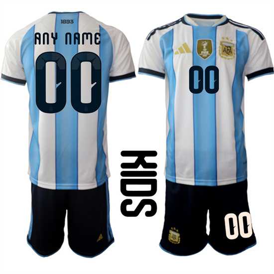 Youth Argentina Custom Any Name And Number National Team FIFA x World Cup 2026 Home White On Field Kids Jersey,We sell and wholesale Youth Argentina Custom Any Name And Number National Team FIFA x World Cup 2026 Home White On Field Kids Jersey on line form chian!