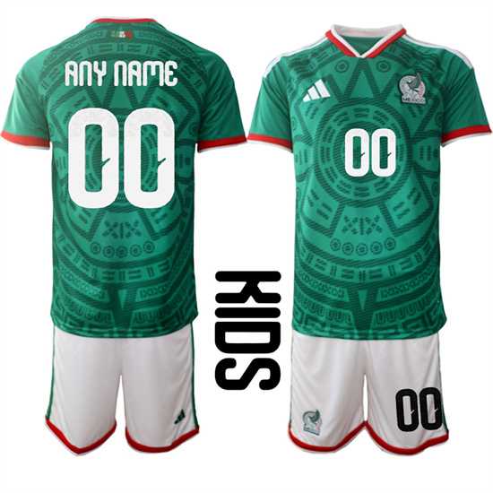 Youth Mexico Custom Any Name And Number National Team FIFA x World Cup 2026 Home Green On Field Kids Jersey,We sell and wholesale Youth Mexico Custom Any Name And Number National Team FIFA x World Cup 2026 Home Green On Field Kids Jersey on line form chian!