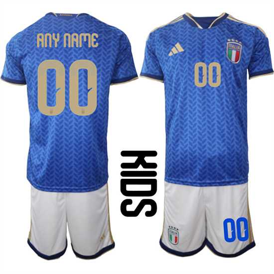 Youth Italy Custom Any Name And Number National Team FIFA x World Cup 2026 Home Blue On Field Kids Jerseys,We sell and wholesale Youth Italy Custom Any Name And Number National Team FIFA x World Cup 2026 Home Blue On Field Kids Jerseys on line form chian!