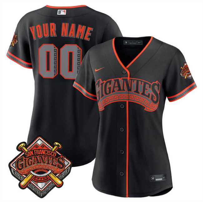 Women's San Francisco Giants Active Player Custom Black 2026 Alternate Stadium Stitched Baseball Jersey (Run Small),We sell and wholesale Women's San Francisco Giants Active Player Custom Black 2026 Alternate Stadium Stitched Baseball Jersey (Run Small) on line form chian!