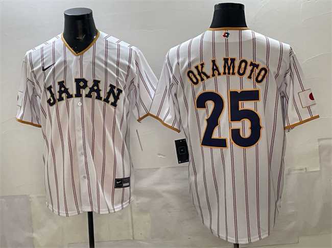 Men's Japan Baseball #25 Kazuma Okamoto White 2026 World Baseball Classic Home Stadium Stitched Jersey,We sell and wholesale Men's Japan Baseball #25 Kazuma Okamoto White 2026 World Baseball Classic Home Stadium Stitched Jersey on line form chian!