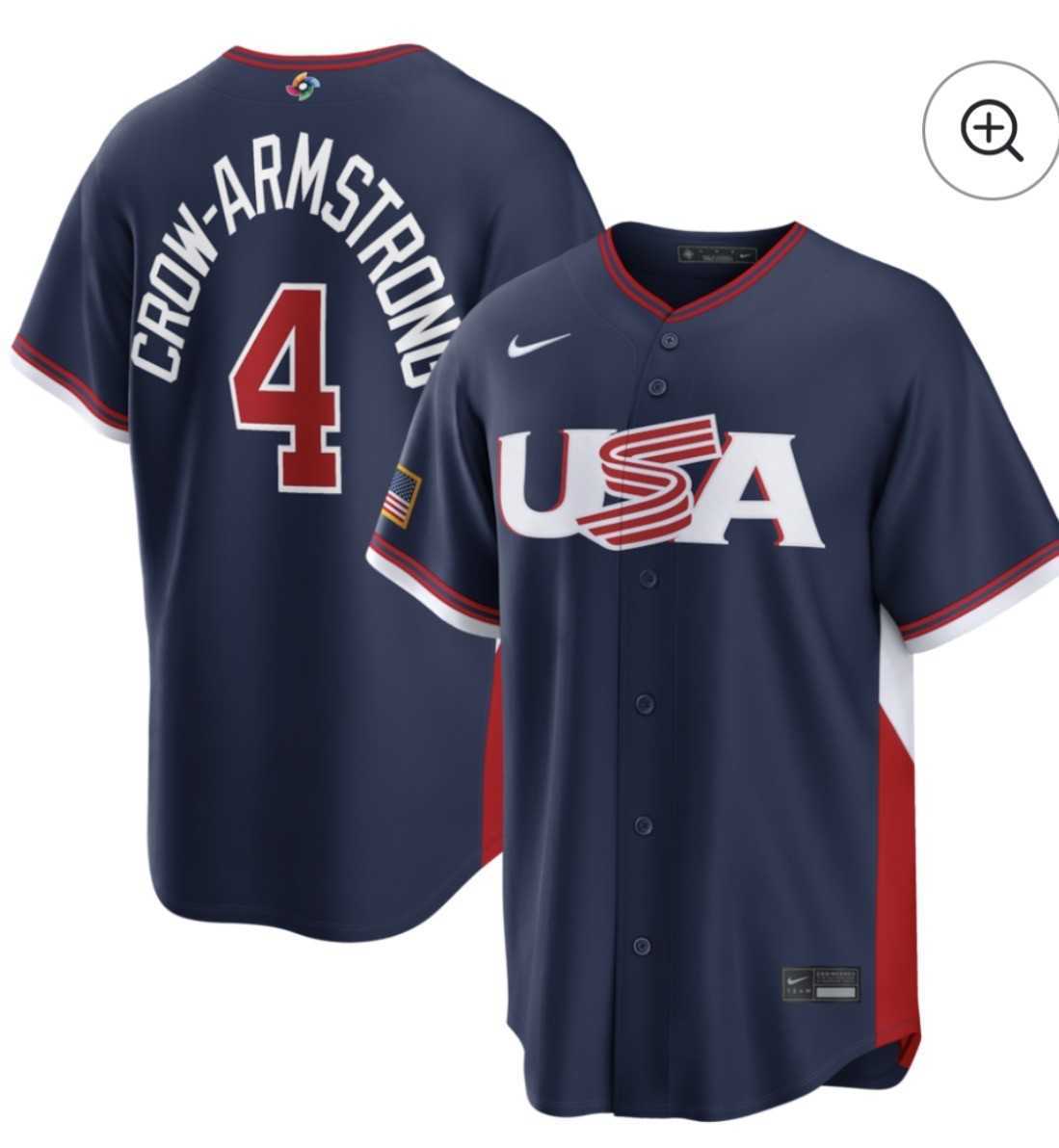 Men's USA Baseball #4 Crow-Armstrong Navy 2026 World Baseball Classic Road Stadium Stitched Jersey,We sell and wholesale Men's USA Baseball #4 Crow-Armstrong Navy 2026 World Baseball Classic Road Stadium Stitched Jersey on line form chian!