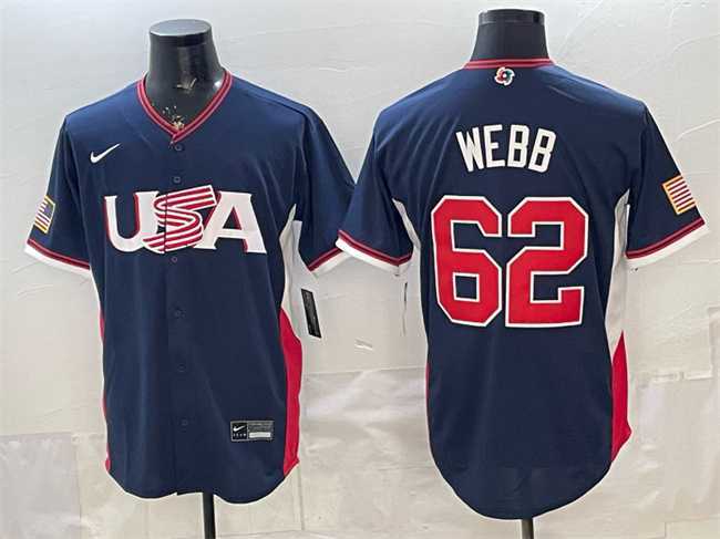 Men's USA Baseball #62 Logan Webb Navy 2026 World Baseball Classic Road Stadium Stitched Jersey,We sell and wholesale Men's USA Baseball #62 Logan Webb Navy 2026 World Baseball Classic Road Stadium Stitched Jersey on line form chian!