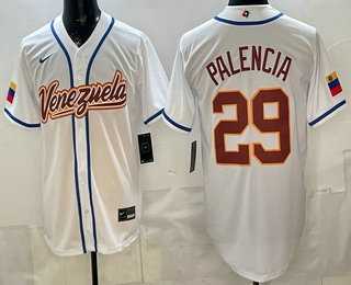 Men's Venezuela #29 Daniel Palencia White 2026 World Baseball Classic Cool Base Jersey,We sell and wholesale Men's Venezuela #29 Daniel Palencia White 2026 World Baseball Classic Cool Base Jersey on line form chian!