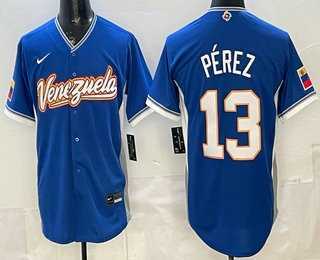 Men's Venezuela #13 Salvador Perez Blue 2026 World Baseball Classic Cool Base Jersey,We sell and wholesale Men's Venezuela #13 Salvador Perez Blue 2026 World Baseball Classic Cool Base Jersey on line form chian!