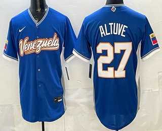 Men's Venezuela #27 Jose Altuve Blue 2026 World Baseball Classic Cool Base Jersey,We sell and wholesale Men's Venezuela #27 Jose Altuve Blue 2026 World Baseball Classic Cool Base Jersey on line form chian!