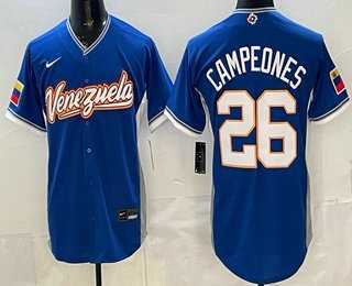 Men's Venezuela #26 Venezuela Blue 2026 World Baseball Classic Cool Base Jersey,We sell and wholesale Men's Venezuela #26 Venezuela Blue 2026 World Baseball Classic Cool Base Jersey on line form chian!