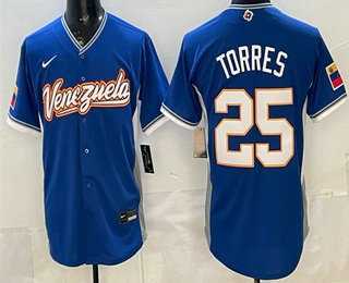 Men's Venezuela #25 Gleyber Torres Blue 2026 World Baseball Classic Cool Base Jersey,We sell and wholesale Men's Venezuela #25 Gleyber Torres Blue 2026 World Baseball Classic Cool Base Jersey on line form chian!