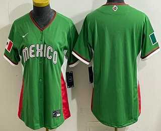 Women's Mexico Blank Green 2026 World Baseball Classic Cool Base Jersey,We sell and wholesale Women's Mexico Blank Green 2026 World Baseball Classic Cool Base Jersey on line form chian!