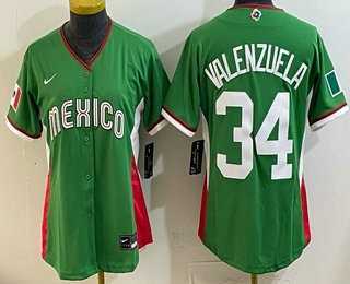 Women's Mexico #34 Fernando Valenzuela Green 2026 World Baseball Classic Cool Base Jersey,We sell and wholesale Women's Mexico #34 Fernando Valenzuela Green 2026 World Baseball Classic Cool Base Jersey on line form chian!