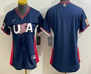 Women's USA Blank Navy 2026 World Baseball Classic Cool Base Jersey,We sell and wholesale Women's USA Blank Navy 2026 World Baseball Classic Cool Base Jersey on line form chian!