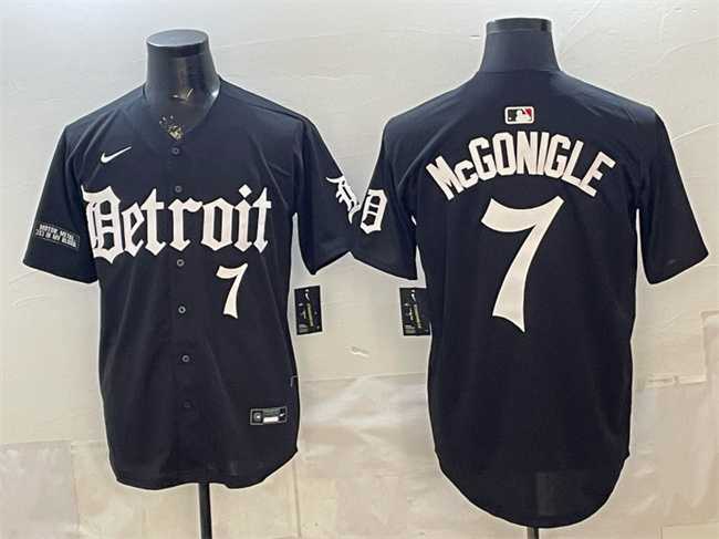 Men's Detroit Tigers #7 Kevin McGonigle Black 'Motor Gothic Edition' Vapor Premier Limited Stitched Jersey Dzhi,We sell and wholesale Men's Detroit Tigers #7 Kevin McGonigle Black 'Motor Gothic Edition' Vapor Premier Limited Stitched Jersey Dzhi on line form chian!