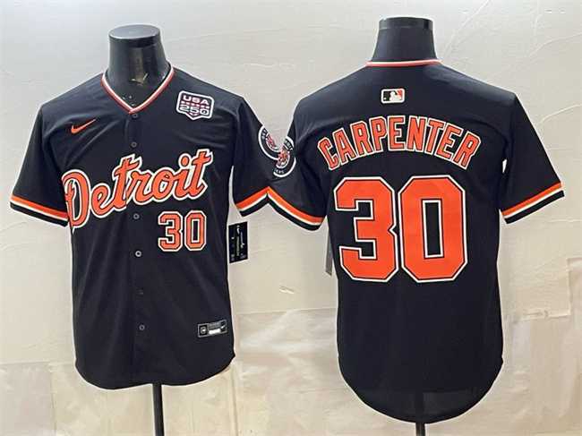 Men's Detroit Tigers #30 Kerry Carpenter Black 2026 Alternate USA 250' Patch Vapor Premier Limited Stitched Jersey Dzhi,We sell and wholesale Men's Detroit Tigers #30 Kerry Carpenter Black 2026 Alternate USA 250' Patch Vapor Premier Limited Stitched Jersey Dzhi on line form chian!