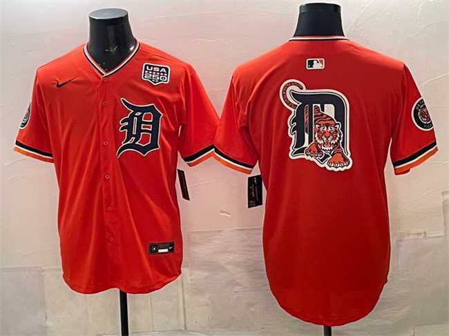 Men's Detroit Tigers Team Big Logo Orange 2026 Alternate USA 250' Patch Vapor Premier Limited Stitched Jersey Dzhi,We sell and wholesale Men's Detroit Tigers Team Big Logo Orange 2026 Alternate USA 250' Patch Vapor Premier Limited Stitched Jersey Dzhi on line form chian!
