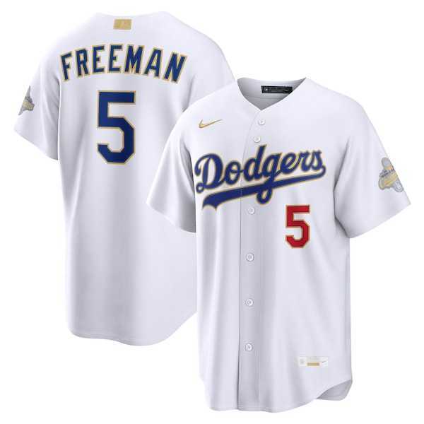 Men's Los Angeles Dodgers #5 Freddie Freeman Nike White 2026 Gold Collection Stadium Jersey Dzhi,We sell and wholesale Men's Los Angeles Dodgers #5 Freddie Freeman Nike White 2026 Gold Collection Stadium Jersey Dzhi on line form chian!