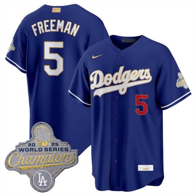 Men's Los Angeles Dodgers #5 Freddie Freeman Royal 2026 Alternate Gold Collection Stadium Stitched Jersey Dzhi,We sell and wholesale Men's Los Angeles Dodgers #5 Freddie Freeman Royal 2026 Alternate Gold Collection Stadium Stitched Jersey Dzhi on line form chian!