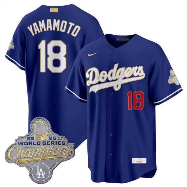 Men's Los Angeles Dodgers #18 Yoshinobu Yamamoto Royal 2026 Alternate Gold Collection Stadium Stitched Jersey Dzhi,We sell and wholesale Men's Los Angeles Dodgers #18 Yoshinobu Yamamoto Royal 2026 Alternate Gold Collection Stadium Stitched Jersey Dzhi on line form chian!