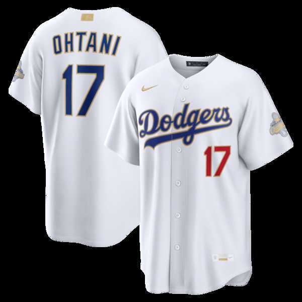 Men's Los Angeles Dodgers #17 Shohei Ohtani Nike White 2026 Gold Collection Stadium Jersey Dzhi,We sell and wholesale Men's Los Angeles Dodgers #17 Shohei Ohtani Nike White 2026 Gold Collection Stadium Jersey Dzhi on line form chian!