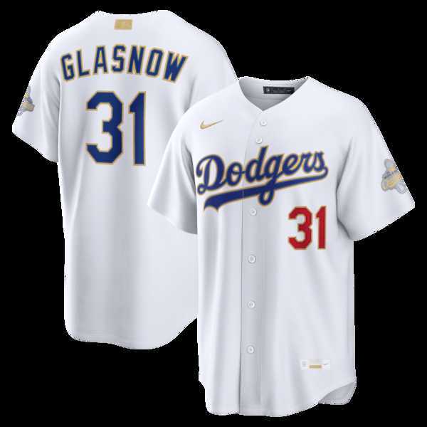 Men's Los Angeles Dodgers #31 Tyler Glasnow Nike White 2026 Gold Collection Stadium Jersey Dzhi,We sell and wholesale Men's Los Angeles Dodgers #31 Tyler Glasnow Nike White 2026 Gold Collection Stadium Jersey Dzhi on line form chian!