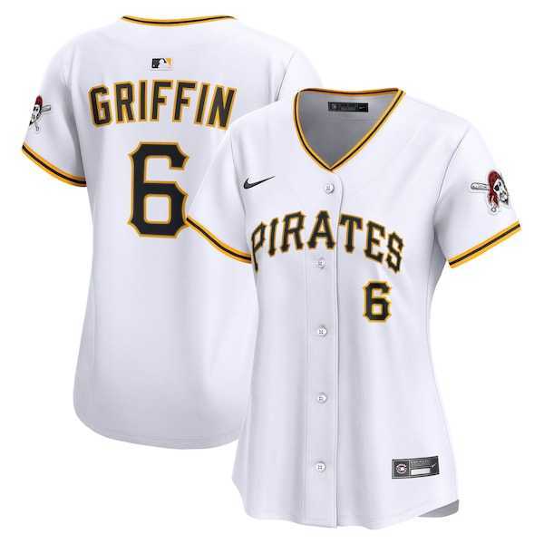 Women's Pittsburgh Pirates #6 Konnor Griffin Nike White Home Limited Jersey Dzhi,We sell and wholesale Women's Pittsburgh Pirates #6 Konnor Griffin Nike White Home Limited Jersey Dzhi on line form chian!