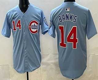 Men's Chicago Cubs #14 Ernie Banks Baby Blue Limited Jersey,We sell and wholesale Men's Chicago Cubs #14 Ernie Banks Baby Blue Limited Jersey on line form chian!