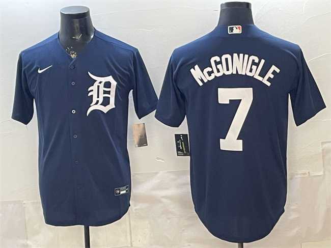 Men's Detroit Tigers #7 Kevin McGonigle Navy Cool Base Stitched Jersey,We sell and wholesale Men's Detroit Tigers #7 Kevin McGonigle Navy Cool Base Stitched Jersey on line form chian!
