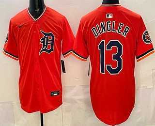 Men's Detroit Tigers #13 Dillon Dingler Orange Limited Jersey,We sell and wholesale Men's Detroit Tigers #13 Dillon Dingler Orange Limited Jersey on line form chian!