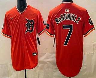 Men's Detroit Tigers #7 Kevin McGonigle Orange Limited Jersey,We sell and wholesale Men's Detroit Tigers #7 Kevin McGonigle Orange Limited Jersey on line form chian!