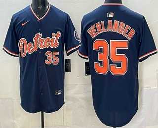 Men's Detroit Tigers #35 Justin Verlander Navy Limited Jersey,We sell and wholesale Men's Detroit Tigers #35 Justin Verlander Navy Limited Jersey on line form chian!
