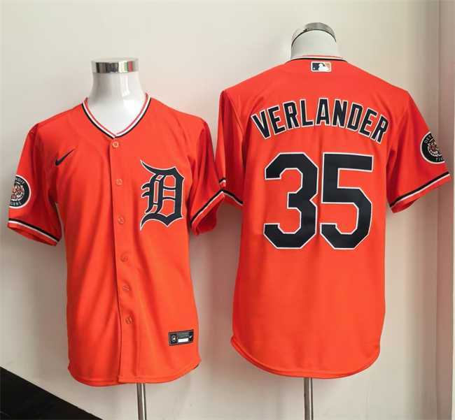 Men's Detroit Tigers #35 Justin Verlander Orange 2026 Cool Base Stitched Jersey,We sell and wholesale Men's Detroit Tigers #35 Justin Verlander Orange 2026 Cool Base Stitched Jersey on line form chian!