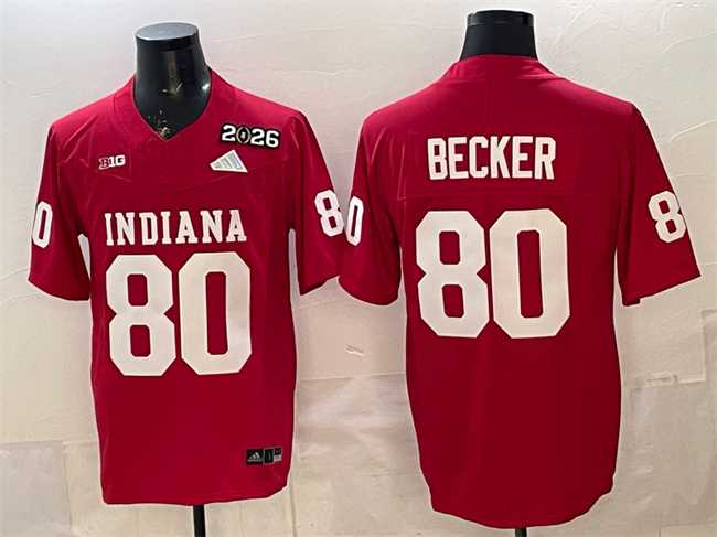 Men's Indiana Hoosiers #80 Charlie Becker Red F.U.S.E. 2026 Patch Stitched Jersey,We sell and wholesale Men's Indiana Hoosiers #80 Charlie Becker Red F.U.S.E. 2026 Patch Stitched Jersey on line form chian!