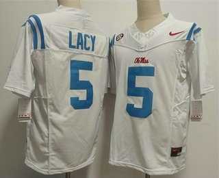 Men's Ole Miss Rebels #5 Kewan Lacy Limited White FUSE College Jersey,We sell and wholesale Men's Ole Miss Rebels #5 Kewan Lacy Limited White FUSE College Jersey on line form chian!