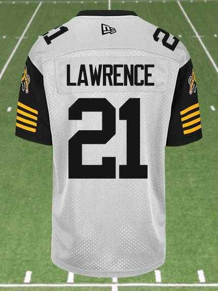 CFL Hamilton Tiger-Cats #21 LAWRENCE Crested Away White Jersey,We sell and wholesale CFL Hamilton Tiger-Cats #21 LAWRENCE Crested Away White Jersey on line form chian!