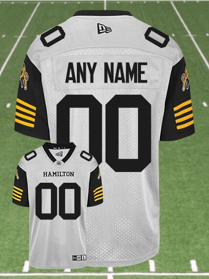 CFL Hamilton Tiger-Cats Custom Crested Away White Jersey,We sell and wholesale CFL Hamilton Tiger-Cats Custom Crested Away White Jersey on line form chian!