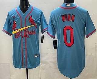 Men's St Louis Cardinals #0 Masyn Winn Blue Cool Base Jersey,We sell and wholesale Men's St Louis Cardinals #0 Masyn Winn Blue Cool Base Jersey on line form chian!