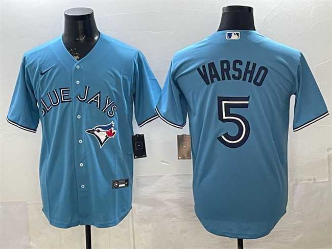 Men's Toronto Blue Jays #5 Daulton Varsho Light Blue 2025 Cool Base Stitched Jersey,We sell and wholesale Men's Toronto Blue Jays #5 Daulton Varsho Light Blue 2025 Cool Base Stitched Jersey on line form chian!