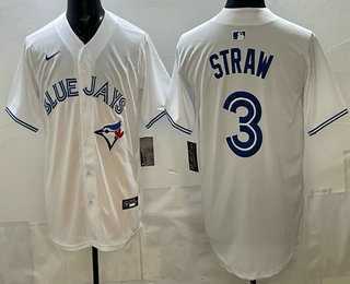 Men's Toronto Blue Jays #3 Myles Straw White Limited Jersey,We sell and wholesale Men's Toronto Blue Jays #3 Myles Straw White Limited Jersey on line form chian!