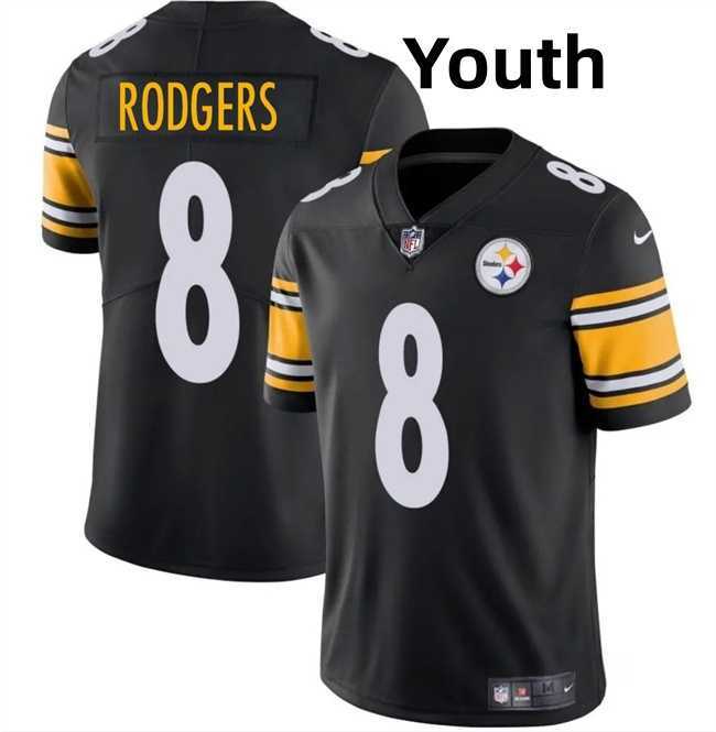 Youth Pittsburgh Steelers #8 Aaron Rodgers Black 2025 Vapor Limited Stitched Jersey Dzhi,We sell and wholesale Youth Pittsburgh Steelers #8 Aaron Rodgers Black 2025 Vapor Limited Stitched Jersey Dzhi on line form chian!