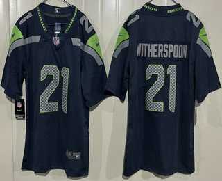 Men's Seattle Seahawks #21 Devon Witherspoon Limited Navy Vapor Jersey,We sell and wholesale Men's Seattle Seahawks #21 Devon Witherspoon Limited Navy Vapor Jersey on line form chian!