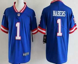 Youth New York Giants #1 Malik Nabers Limited Blue Classic Vapor Jersey,We sell and wholesale Youth New York Giants #1 Malik Nabers Limited Blue Classic Vapor Jersey on line form chian!