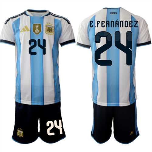 Men's Argentina #24 E.FEANANDEZ National Team FIFA x World Cup 2026 Home White On Field Jersey,We sell and wholesale Men's Argentina #24 E.FEANANDEZ National Team FIFA x World Cup 2026 Home White On Field Jersey on line form chian!