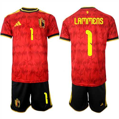 Men's Belgium #1 LAMMENS National Team FIFA x World Cup 2026 Home Red On Field Jersey,We sell and wholesale Men's Belgium #1 LAMMENS National Team FIFA x World Cup 2026 Home Red On Field Jersey on line form chian!