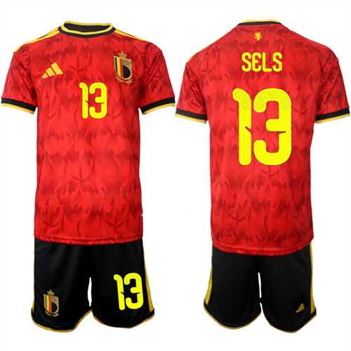 Men's Belgium #13 SELS National Team FIFA x World Cup 2026 Home Red On Field Jersey,We sell and wholesale Men's Belgium #13 SELS National Team FIFA x World Cup 2026 Home Red On Field Jersey on line form chian!