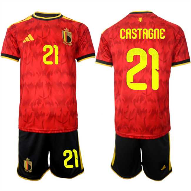 Men's Belgium National Team #21 Timothy Castagne Red 2026 World Cup Home Soccer Jersey Suit,We sell and wholesale Men's Belgium National Team #21 Timothy Castagne Red 2026 World Cup Home Soccer Jersey Suit on line form chian!