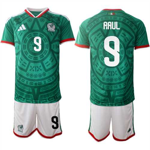Men's Mexico #9 RAUL National Team FIFA x World Cup 2026 Home Green On Field Jersey,We sell and wholesale Men's Mexico #9 RAUL National Team FIFA x World Cup 2026 Home Green On Field Jersey on line form chian!