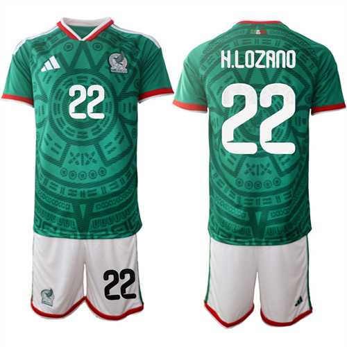 Men's Mexico #22 H.LOZANO National Team FIFA x World Cup 2026 Home Green On Field Jersey,We sell and wholesale Men's Mexico #22 H.LOZANO National Team FIFA x World Cup 2026 Home Green On Field Jersey on line form chian!