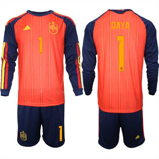 Men's Spain #1 RAYA National Team FIFA x World Cup 2026 Long Sleeve Home Red On Field Jerseys,We sell and wholesale Men's Spain #1 RAYA National Team FIFA x World Cup 2026 Long Sleeve Home Red On Field Jerseys on line form chian!