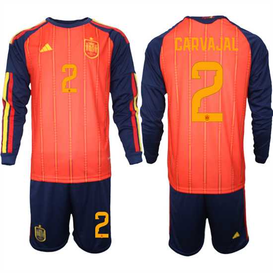 Men's Spain #2 CARVAJAL National Team FIFA x World Cup 2026 Long Sleeve Home Red On Field Jerseys,We sell and wholesale Men's Spain #2 CARVAJAL National Team FIFA x World Cup 2026 Long Sleeve Home Red On Field Jerseys on line form chian!