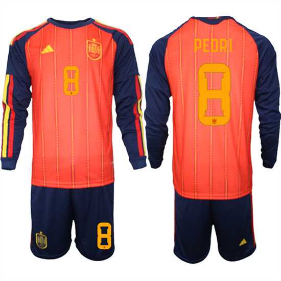 Men's Spain #8 PEDRD National Team FIFA x World Cup 2026 Long Sleeve Home Red On Field Jerseys,We sell and wholesale Men's Spain #8 PEDRD National Team FIFA x World Cup 2026 Long Sleeve Home Red On Field Jerseys on line form chian!